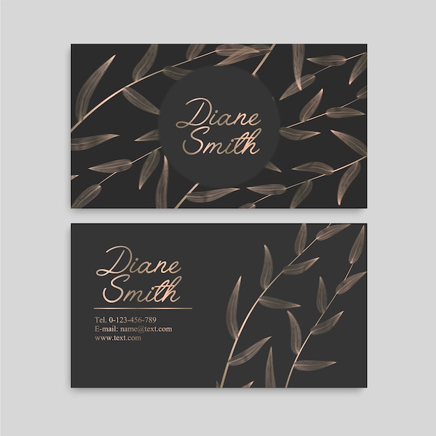 Flower business cards template