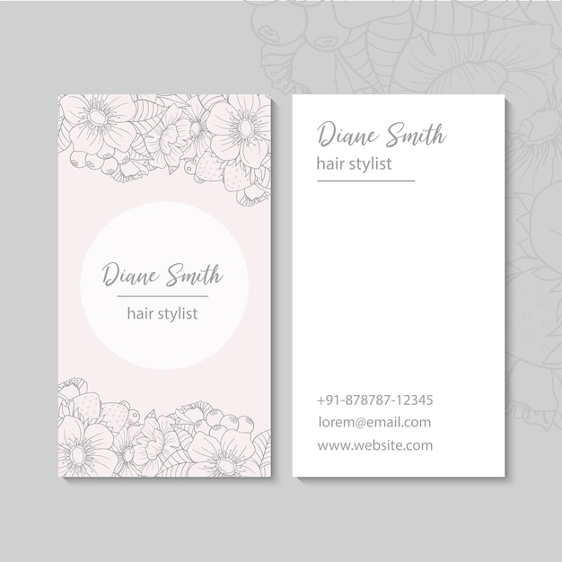 Flower business cards template