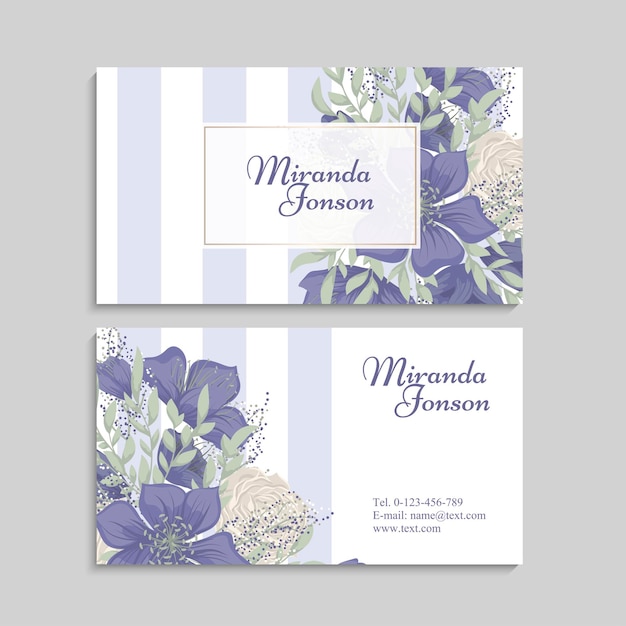 Flower business cards template