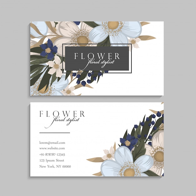 Flower business cards