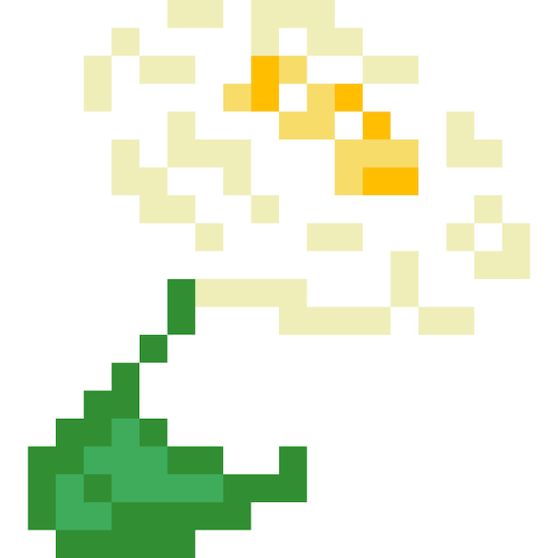 Flower cartoon icon in pixel stylex9