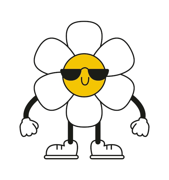 Flower Character With Sunglasses