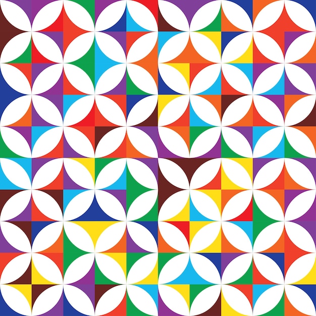 꽃 원과 요소 모양 기하학 패턴 배경 그래픽 아트 벽지 장식