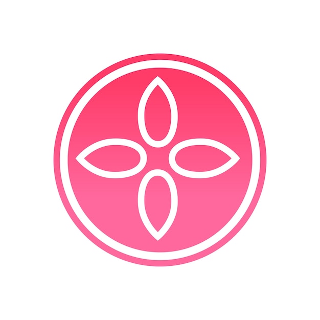 Flower circle icon