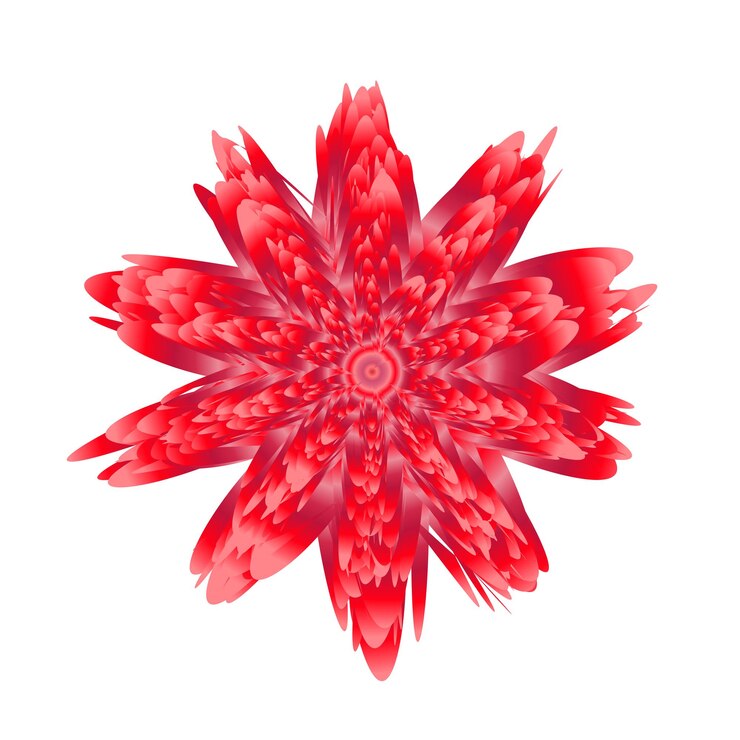 Vector flower collection with geometric styles
