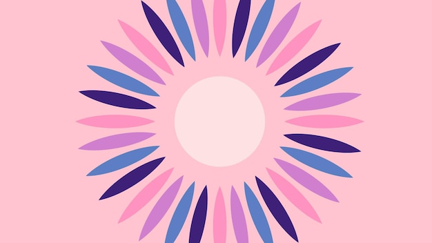 Vector flower color background. on pink background.