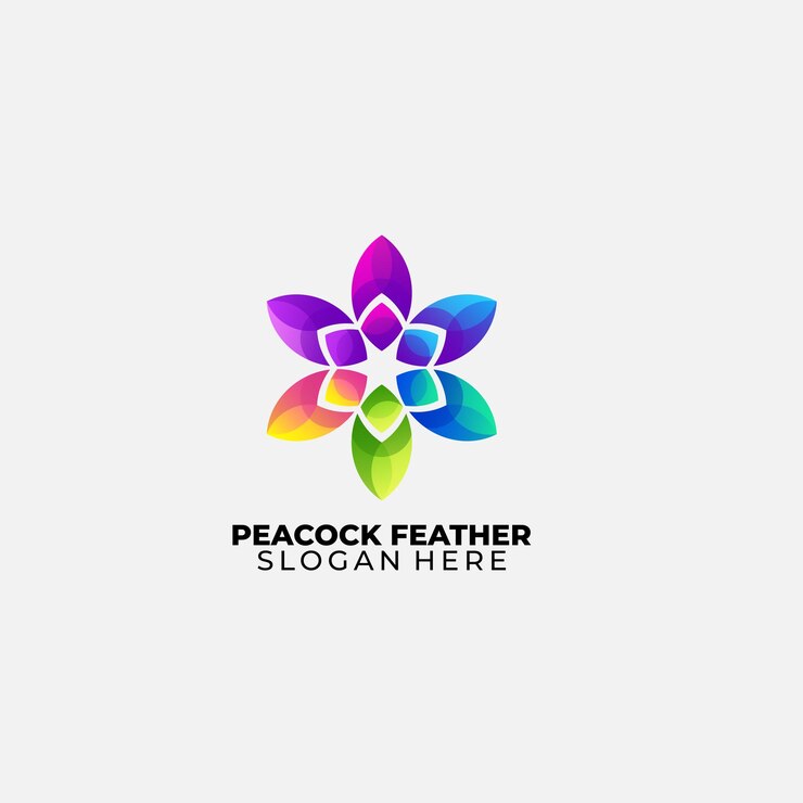 Vector 꽃 다채로운 로고 디자인 아이콘 템플릿