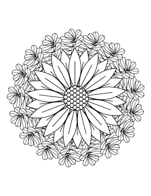 Flower coloring book page, Adult Coloring book page for amazon. Flower coloring Book Page.