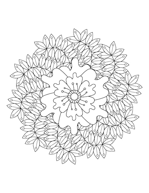 Flower coloring book page, Adult Coloring book page for amazon. Flower coloring Book Page.