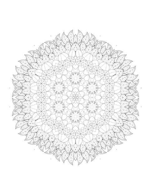 Flower Coloring Page. Mandala. Flower Mandala. Coloring Page