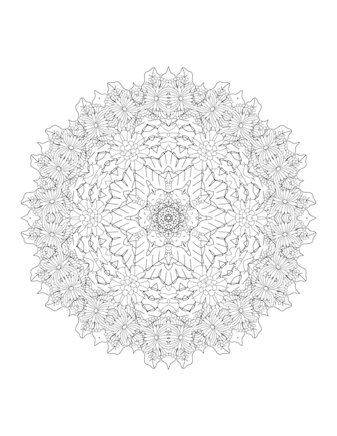 Flower Coloring Page. Mandala. Flower Mandala. Coloring Page