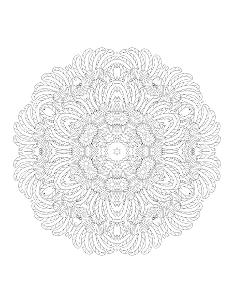 Flower Coloring Page. Mandala. Flower Mandala. Coloring Page