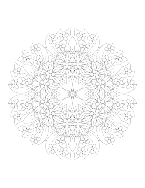 Flower Coloring Page. Mandala. Flower Mandala. Coloring Page