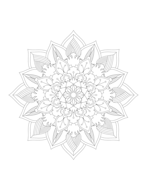 Flower Coloring Page. Mandala. Flower Mandala. Coloring Page