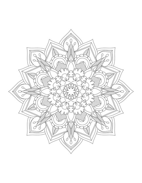 Flower Coloring Page. Mandala. Flower Mandala. Coloring Page