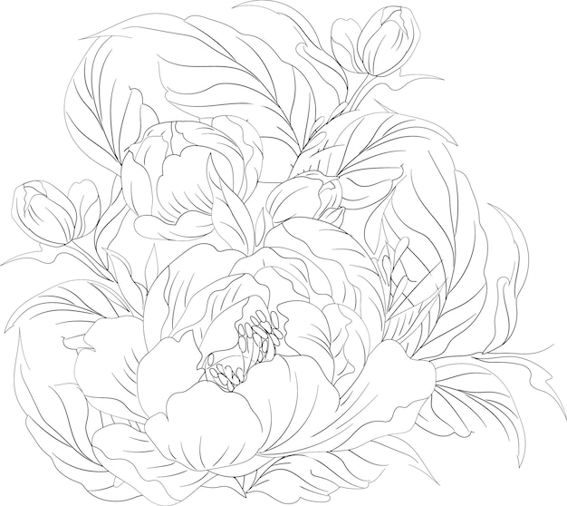 flower coloring page