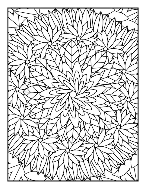 Flower coloring pages background