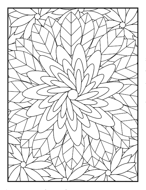 Flower coloring pages background