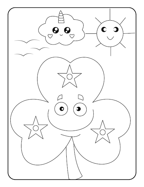 Flower coloring pages for kids