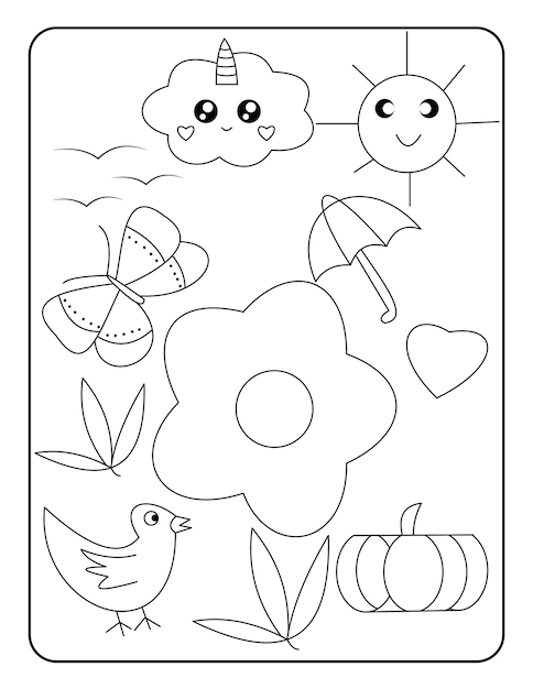 flower coloring pages for kids