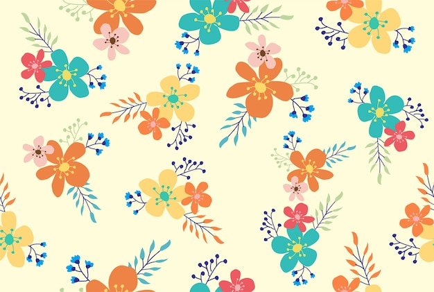 Flower cute seamless pattern