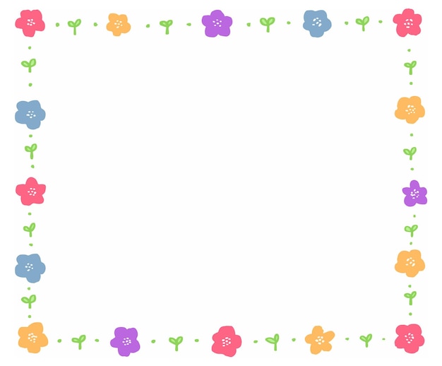 Vector a flower decorated pattern that can be used as a background illustration set decorate form frame