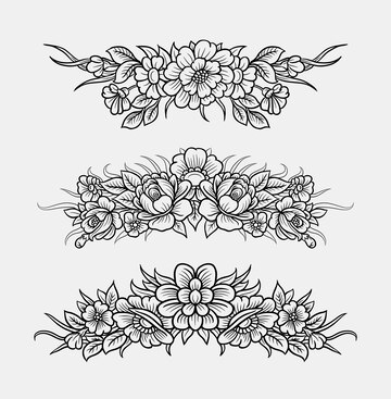 Premium Vector | Flower decoration hand drawing