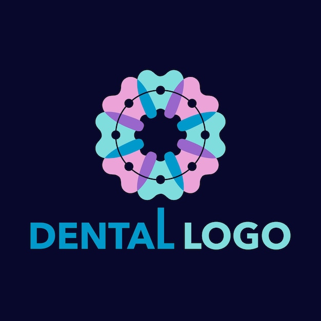 Logo dentale del fiore