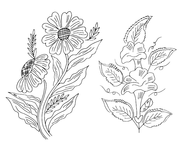 flower design drawing