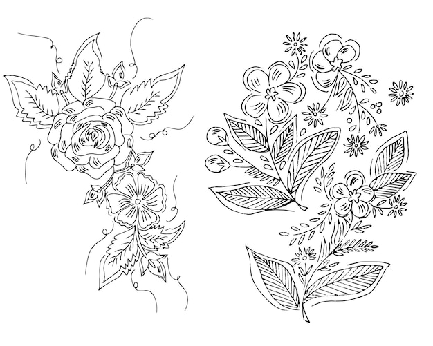 Flower design drawing