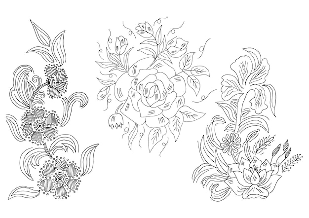 Flower design drawing