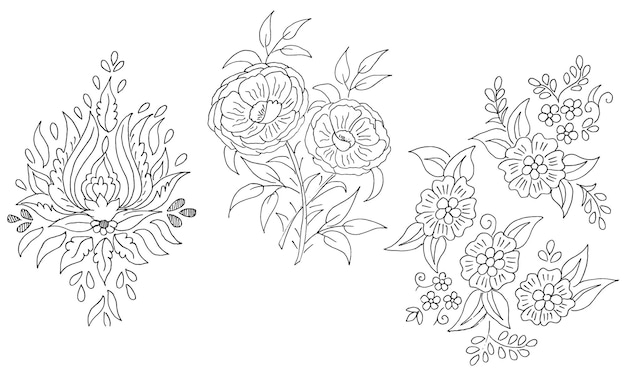 Flower design drawing