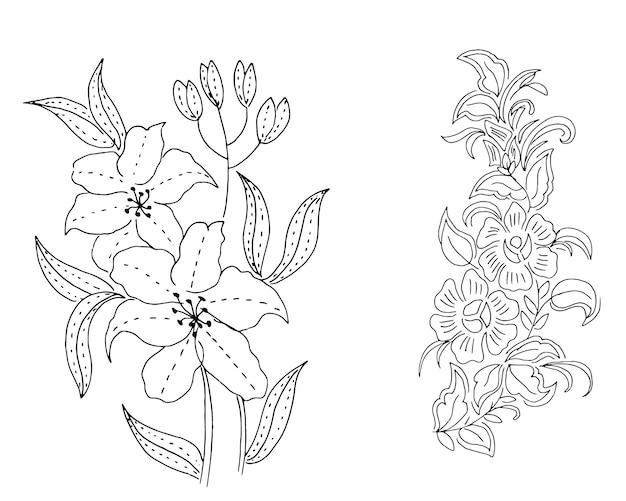 Flower design drawing