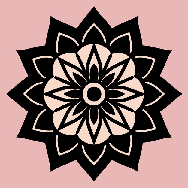 Vector a flower design on a pink background