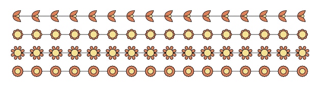 Flower divider collectie vector illustratie
