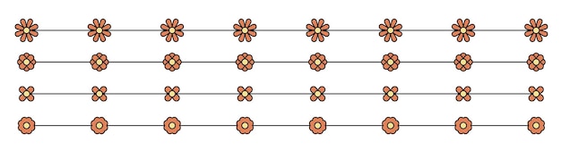 Иллюстрация векторной коллекции цветочного делителя