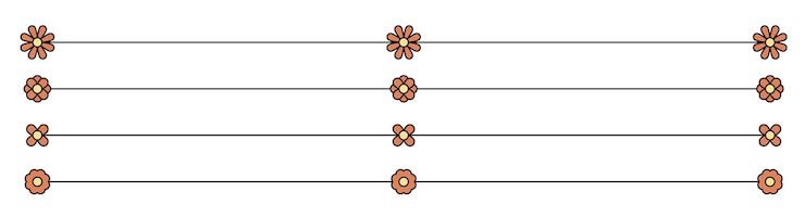 Vector flower divider collection vector illustration