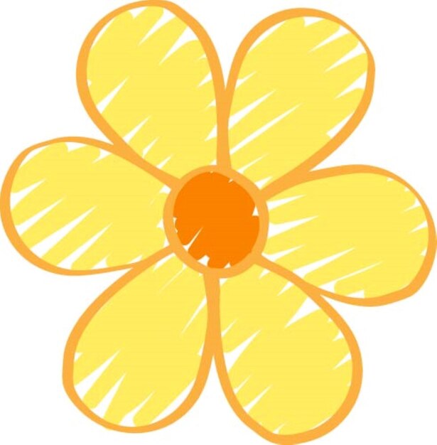 Vector flower doodle