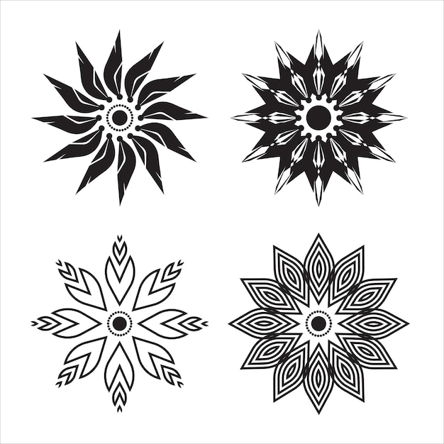 Flower Element Icon Set