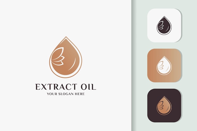 Vector flower extract or oil drop luxury for beauty cosmetics yoga and spa