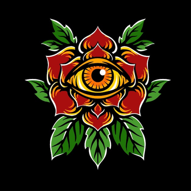 Vector flower eye