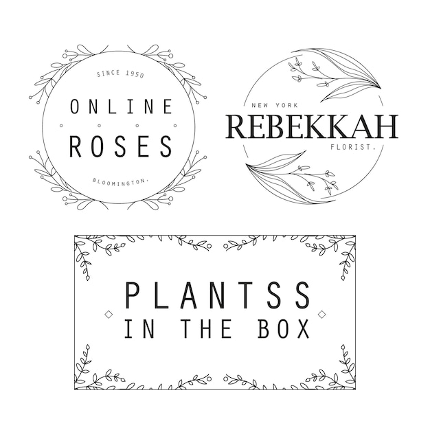 Flower feminine logos template