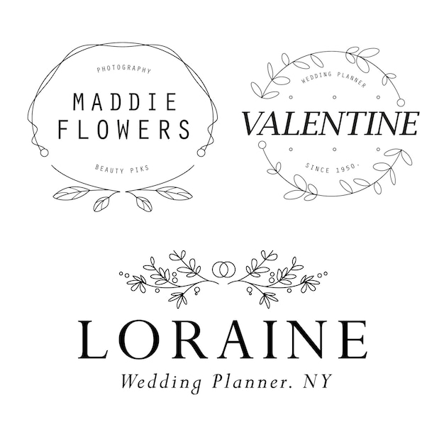 Flower feminine logos template