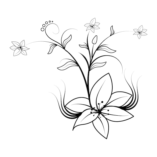 Vector flower floral graphic design vector illustration on white background