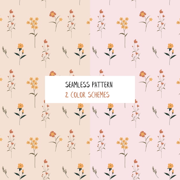 Flower floral seamless pattern background