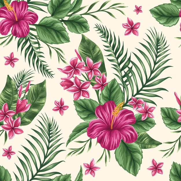 Vector flower floral seamless pattern