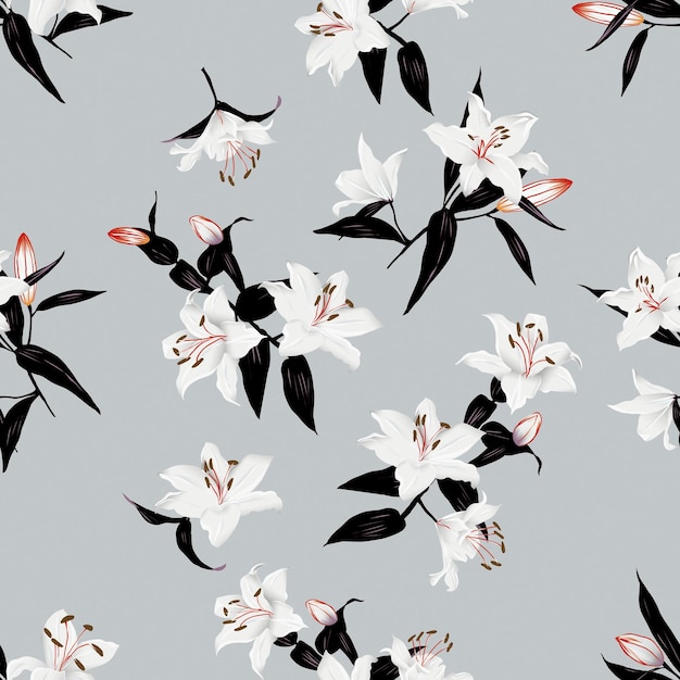 Flower floral seamless pattern