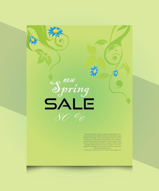 flower flyer design template