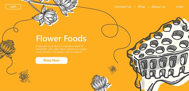 Flower foods honey and organic production website