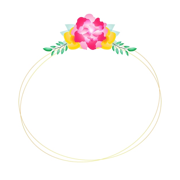 Flower frame design illustration